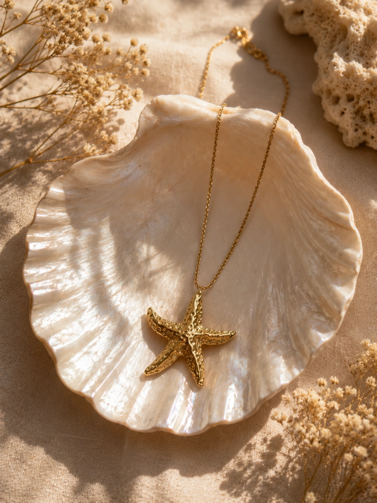 Collier pendentif étoile de mer